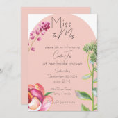 Miss to Mrs Vrijgezellenfeest Invite Kaart (Voorkant / Achterkant)