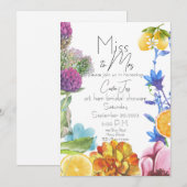 Miss to Mrs Vrijgezellenfeest Invite Kaart (Voorkant / Achterkant)