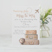 Miss to Mrs Vrijgezellenfeest Invite Kaart (Staand voorkant)