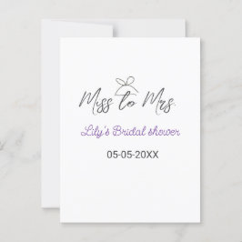 Miss to Mrs vrijgezellenfeest naam toevoegen datum Briefkaart