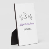 Miss to Mrs vrijgezellenfeest naam toevoegen datum Fotoplaat (Zijkant)