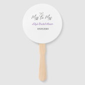 Miss to Mrs vrijgezellenfeest naam toevoegen datum Handwaaier (Achterkant)