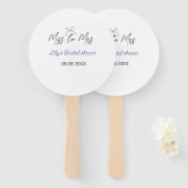 Miss to Mrs vrijgezellenfeest naam toevoegen datum Handwaaier (Voorkant en achterkant)