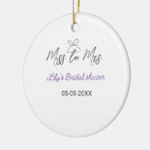 Miss to Mrs vrijgezellenfeest naam toevoegen datum Keramisch Ornament (Links)