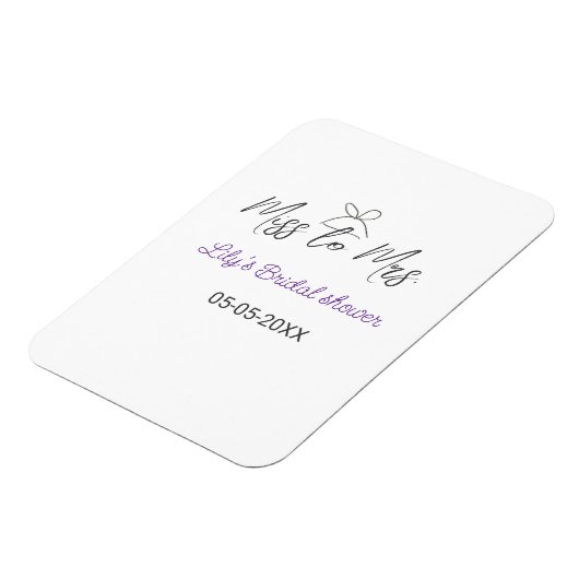 Miss to Mrs vrijgezellenfeest naam toevoegen datum Magneet (Linkerzijde)