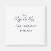 Miss to Mrs vrijgezellenfeest naam toevoegen datum Magneet (Voorkant)