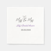 Miss to Mrs vrijgezellenfeest naam toevoegen datum Servet (Voorkant)