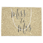 Miss to Mrs Vrijgezellenfeest Party Gold Sparkle Groot Cadeauzakje (Achterkant)