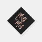 Miss to Mrs Vrijgezellenfeest Pink - Roos Goudfoli Servetten (Hoek)