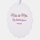 Miss to Mrs vrijgezellenfeest Voeg naam toe datum Ornament Kaart (Links)