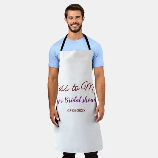Miss to Mrs vrijgezellenfeest Voeg naam toe datum  Schort (Gedragen)