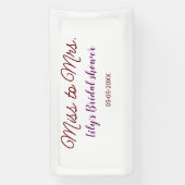 Miss to Mrs vrijgezellenfeest Voeg naam toe datum  Spandoek (Verticaal)