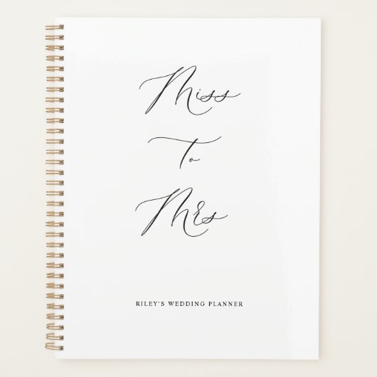 Miss to Mrs Wedding Planner Bridal Book (Voorkant)