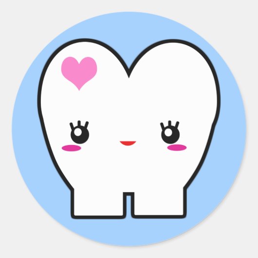Miss Tooth Ronde Sticker (Voorkant)