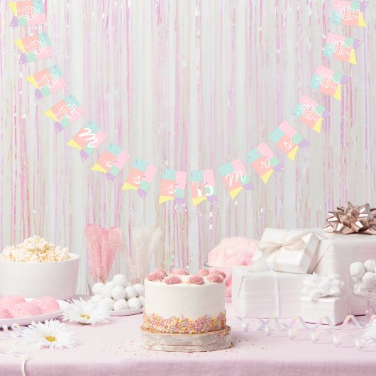 Miss tot Mevrouw Retro Ijs Bruidsfeest Vlaggetjes