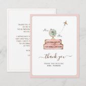 Miss tot Mrs. Bruidsfeest Plat  Bedankkaart (Voorkant / Achterkant)