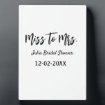 Miss tot Mrs bruidsfeest stijlvol eenvoudig naam t Fotoplaat<br><div class="desc">ontwerp</div>