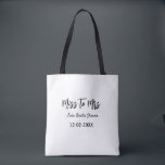 Miss tot Mrs bruidsfeest stijlvolle eenvoudige naa Tote Bag<br><div class="desc">ontwerp</div>