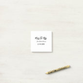 Miss tot Mrs bruiloft chic eenvoudig naam toevoege Post-it® Notes (Op bureau)