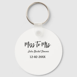 Miss tot Mrs bruiloft chic eenvoudig naam toevoege Sleutelhanger