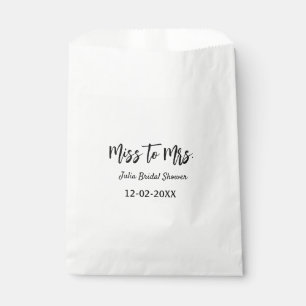 Miss tot Mrs bruiloft feestje stijlvol eenvoudig n Bedankzakje