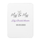 Miss tot Mrs bruiloftsfeest voeg naam datum jaar l Magneet (Verticaal)