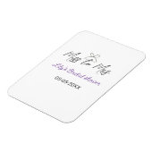 Miss tot Mrs bruiloftsfeest voeg naam datum jaar l Magneet (Linkerzijde)