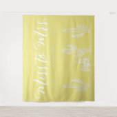 Miss tot Mrs Modern Boho Cactus Citroen Meisjesuit Wandkleed (Voorkant)