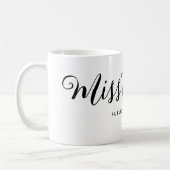 Miss tot Mrs Modern Boho Script Meisjesuitstap Koffiemok (Links)