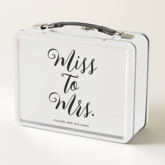 Miss tot Mrs Modern Bruidsuitnodiging Vrijgezellen (Achterkant)