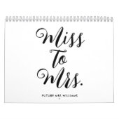 Miss tot Mrs Modern Bruidsuitnodiging vrijgezellen Kalender (Hoes)