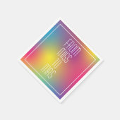 Miss tot Mrs Modern Holografische Bruiloftsborrel Servet (Hoek)