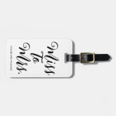 Miss tot Mrs Moderne Bruidsuitnodiging Afscheid Bagagelabel (Voorkant horizontaal)