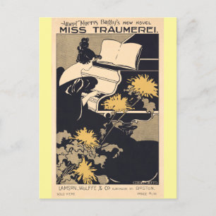 Miss Träumerei die Piano speelt, Ethel Reed Briefkaart