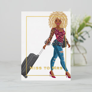 Miss Travel Bachelorette Party Folie Invitat Folie Uitnodiging