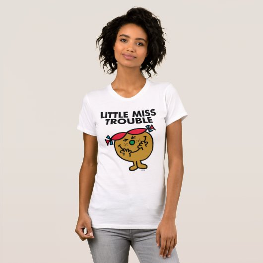 Miss Trouble | Lachen Tri-Blend Shirt (Voorkant volledig)
