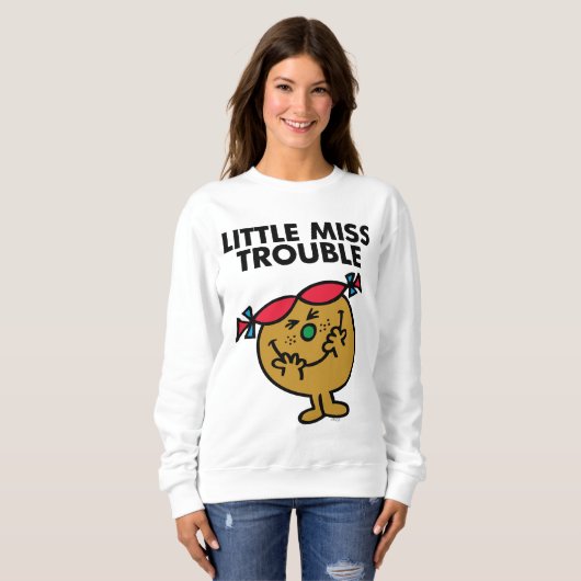 Miss Trouble | Lachen Trui (Voorkant volledig)