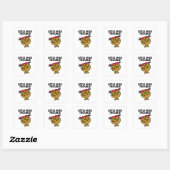 Miss Trouble | Lachen Vierkante Sticker (Vel)