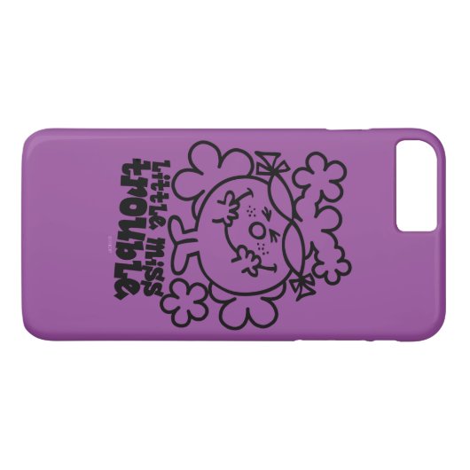 Miss Trouble | Zwart-wit Case-Mate iPhone Case (Achterkant (Horizontaal))