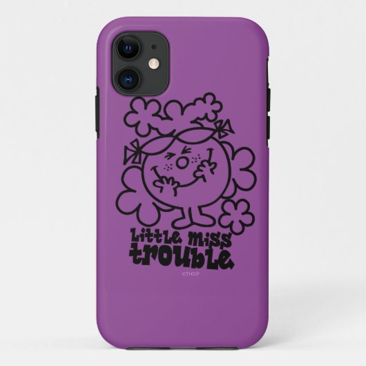 Miss Trouble | Zwart-wit Case-Mate iPhone Case (Achterkant)
