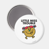 Miss Trouble | Zwarte briefing Magneet (Voorkant / Achterkant)