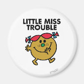 Miss Trouble | Zwarte briefing Magneet (Voorkant)