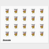 Miss Trouble | Zwarte briefing Ronde Sticker (Vel)