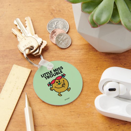 Miss Trouble | Zwarte briefing Sleutelhanger (Bureau)