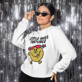 Miss Trouble | Zwarte briefing T-shirt