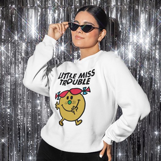 Miss Trouble | Zwarte briefing T-shirt