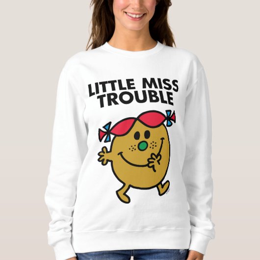 Miss Trouble | Zwarte briefing Trui (Voorkant)