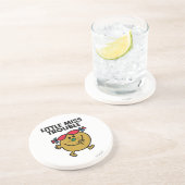 Miss Trouble | Zwarte briefing Zandsteen Onderzetter (Zijkant)