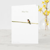 Miss U: blanco binnen Kaart (Gele Bloem)