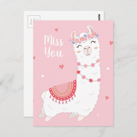 Miss U Briefkaart (Voorkant / Achterkant)